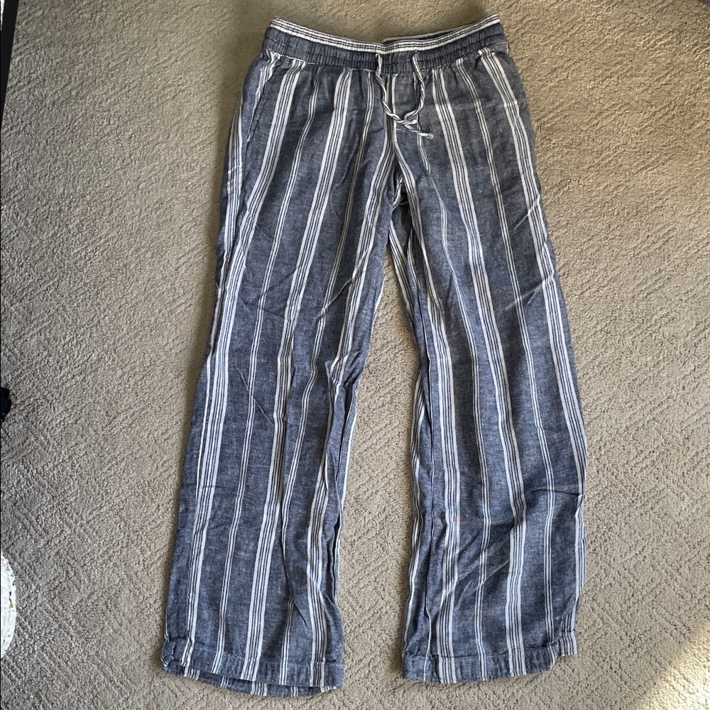 Old Navy high waisted linen-blend straight pants